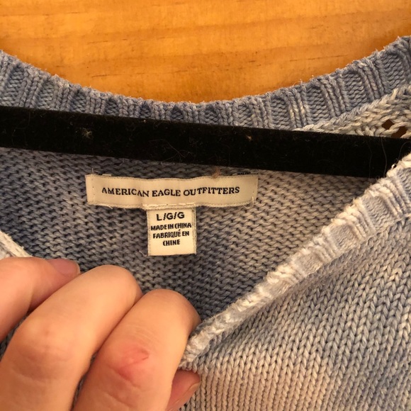 American Eagle L Blue Tie Die Sweater - Picture 3 of 5